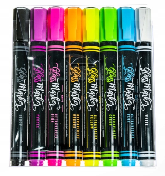 

markery mazaki Kredowe do Tablic ścierlane Neon Uv