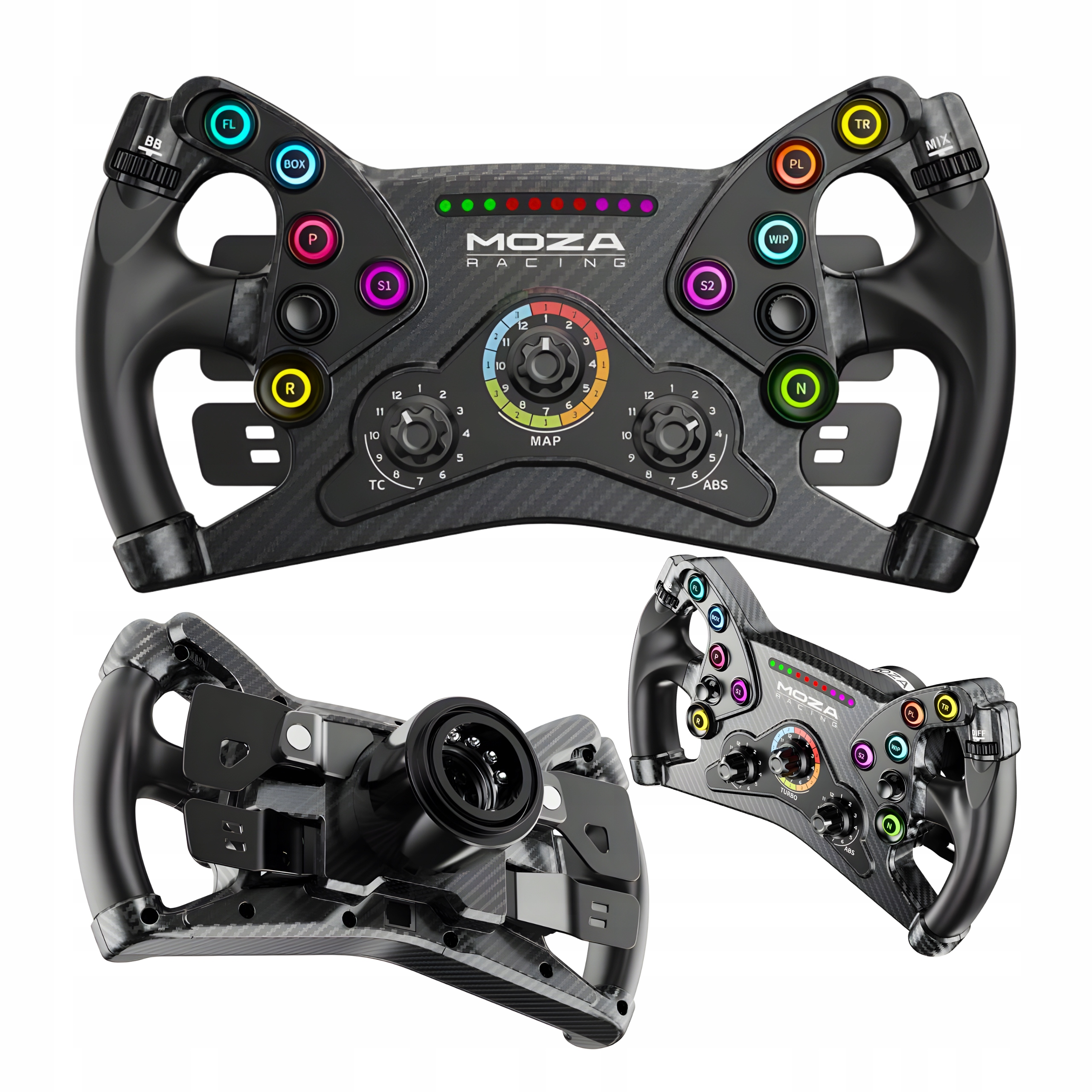 Moza Racing Ks Volant pro Pc Gt Carbon Led Magnetický F1