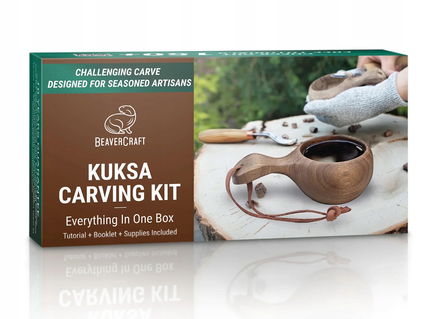 Zestaw Diy Zrób Kuksę drewno, narzędzia, instrukcja Beavercraft