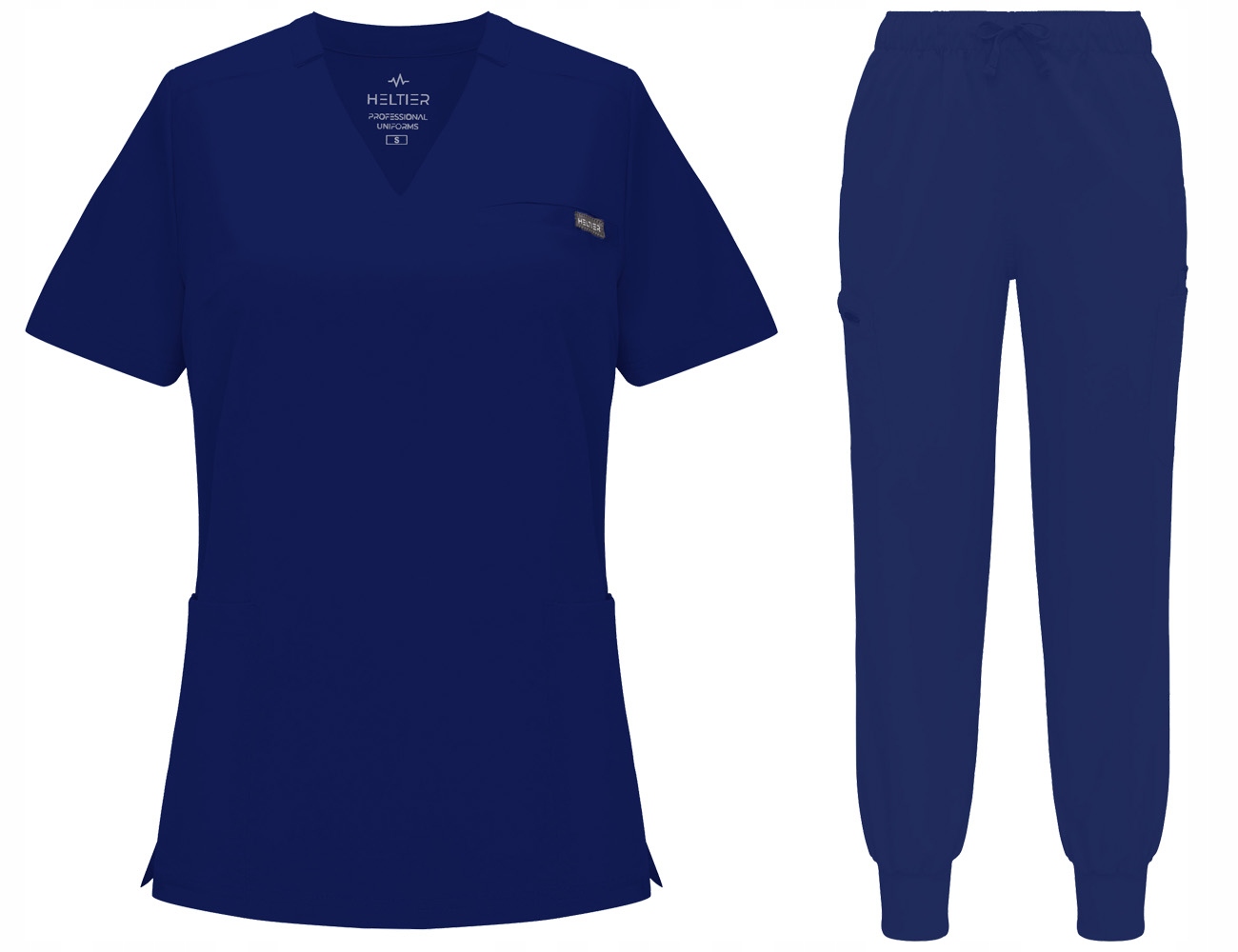 Komplet Medyczny Damski Scrub Uniform, Model Remedy, Kolor Navy Blue R. XL