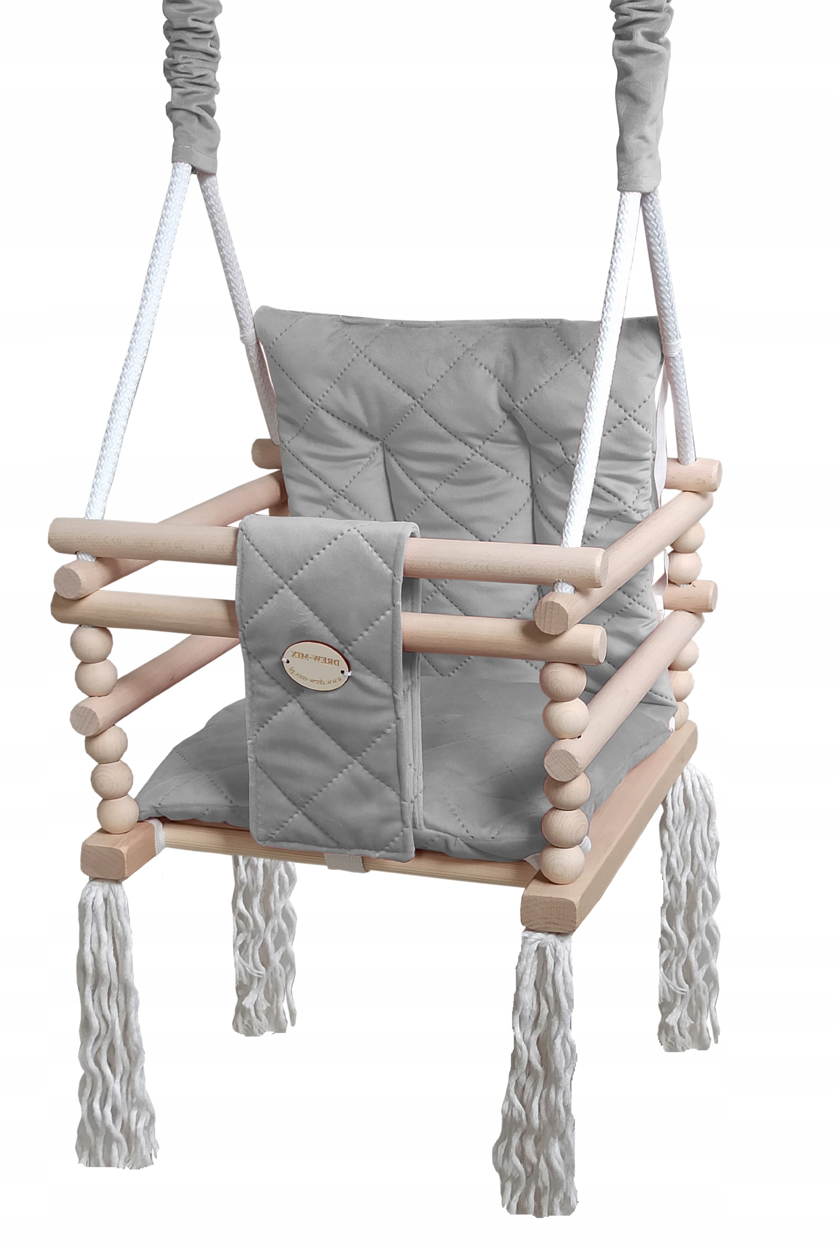 HUŚTAWKA DLA DZIECKA DREWNIANA USZTYWNIONY SPÓD DOM OGRÓD PASY KOLORY