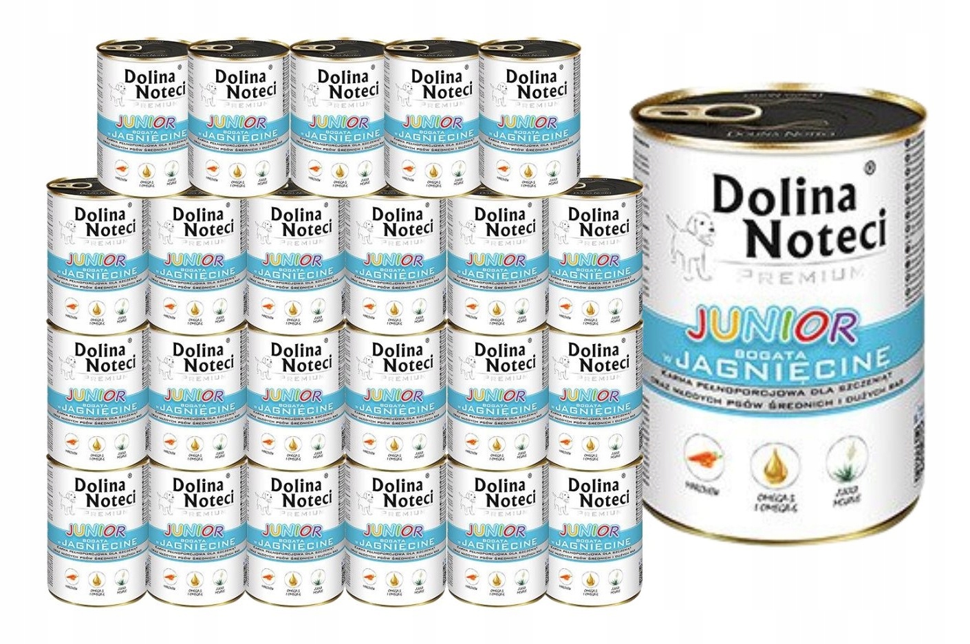 Levně Dolina Noteci Premium Vlhké krmivo pro psy junior bohaté na jehněčí 24x400