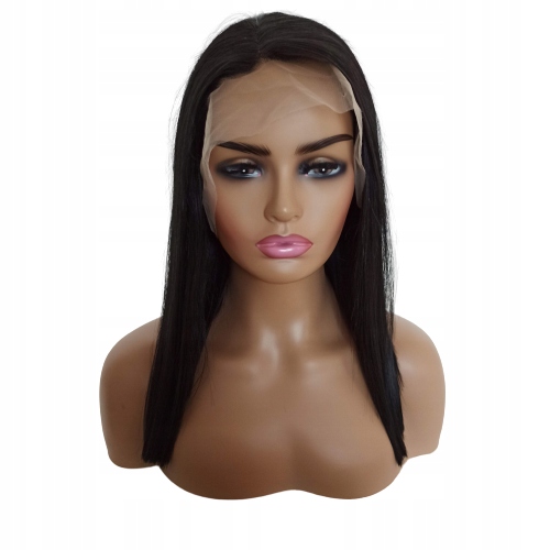 Paruka Lace Front černá 40 cm černé paruky čepička Bonus