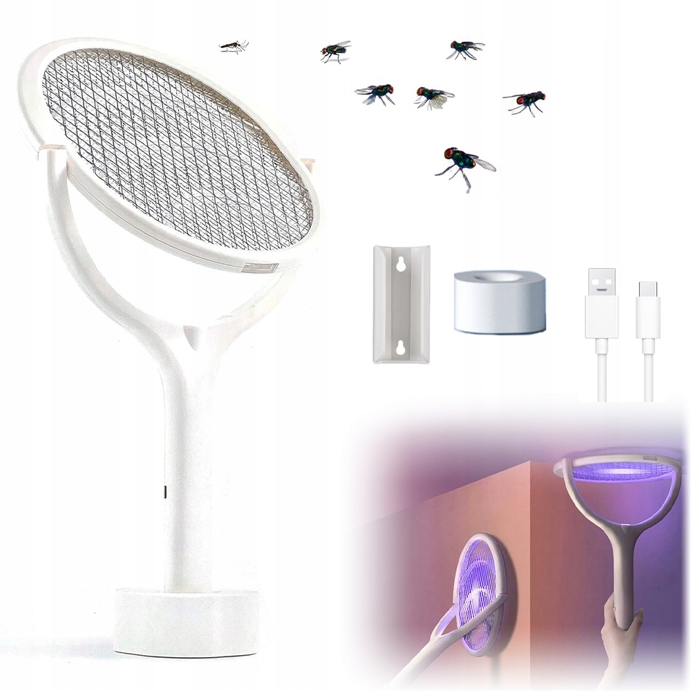 Łapka Pułapka Owadobójcza Na Muchy Komary Lampa Uv Elektryczna Teleskopowy