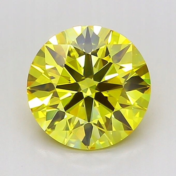 Diament laboratoryjny kolorowy 2.51ct ROUND Fancy Vivid Yellow VS1 (IGI)