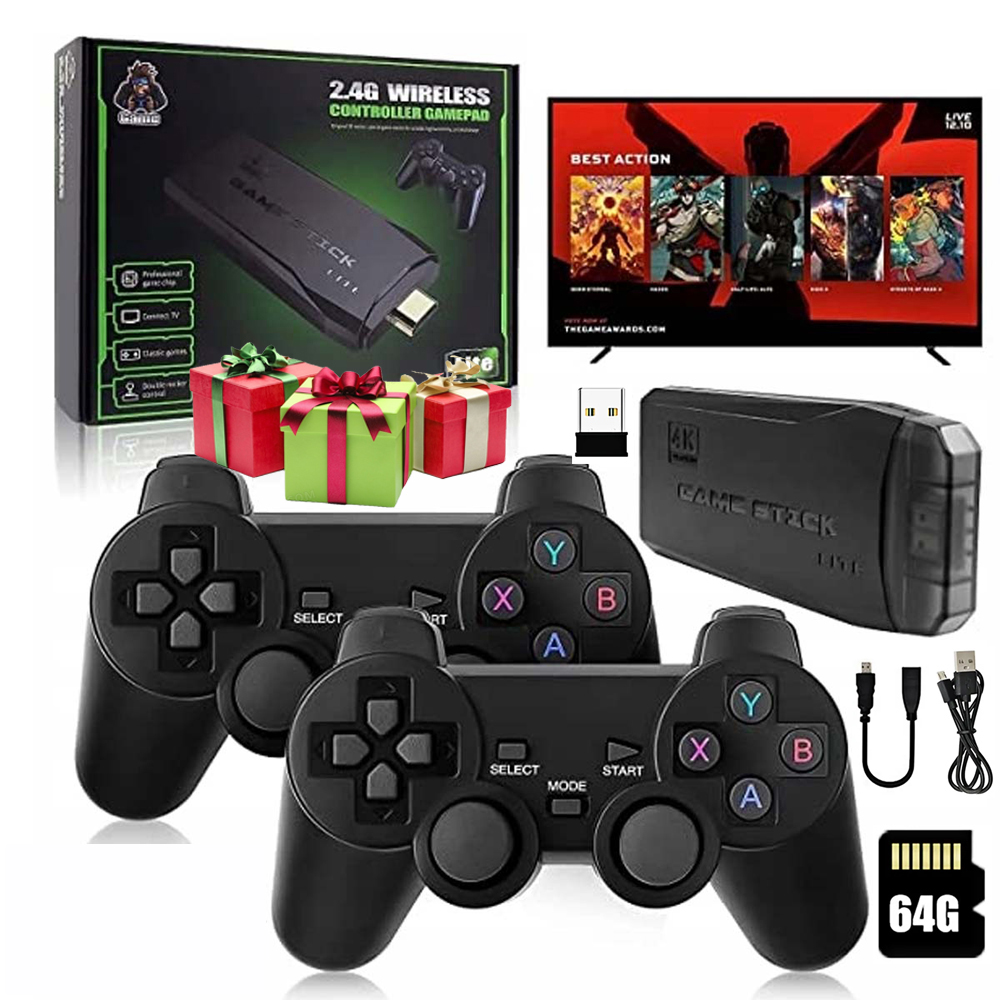 Konsola Retro Gra Telewizyjna Hdmi 2 Pady 20000 Gier Emulator j. Polski