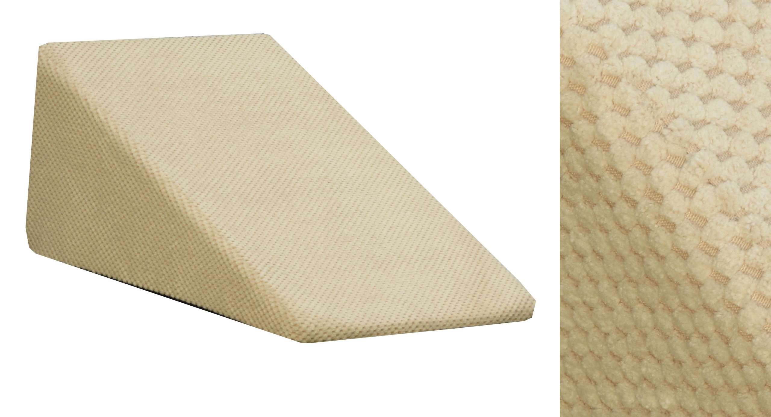 Rampa schodki stabilne schody sztruks 60x40x30cm beżowy