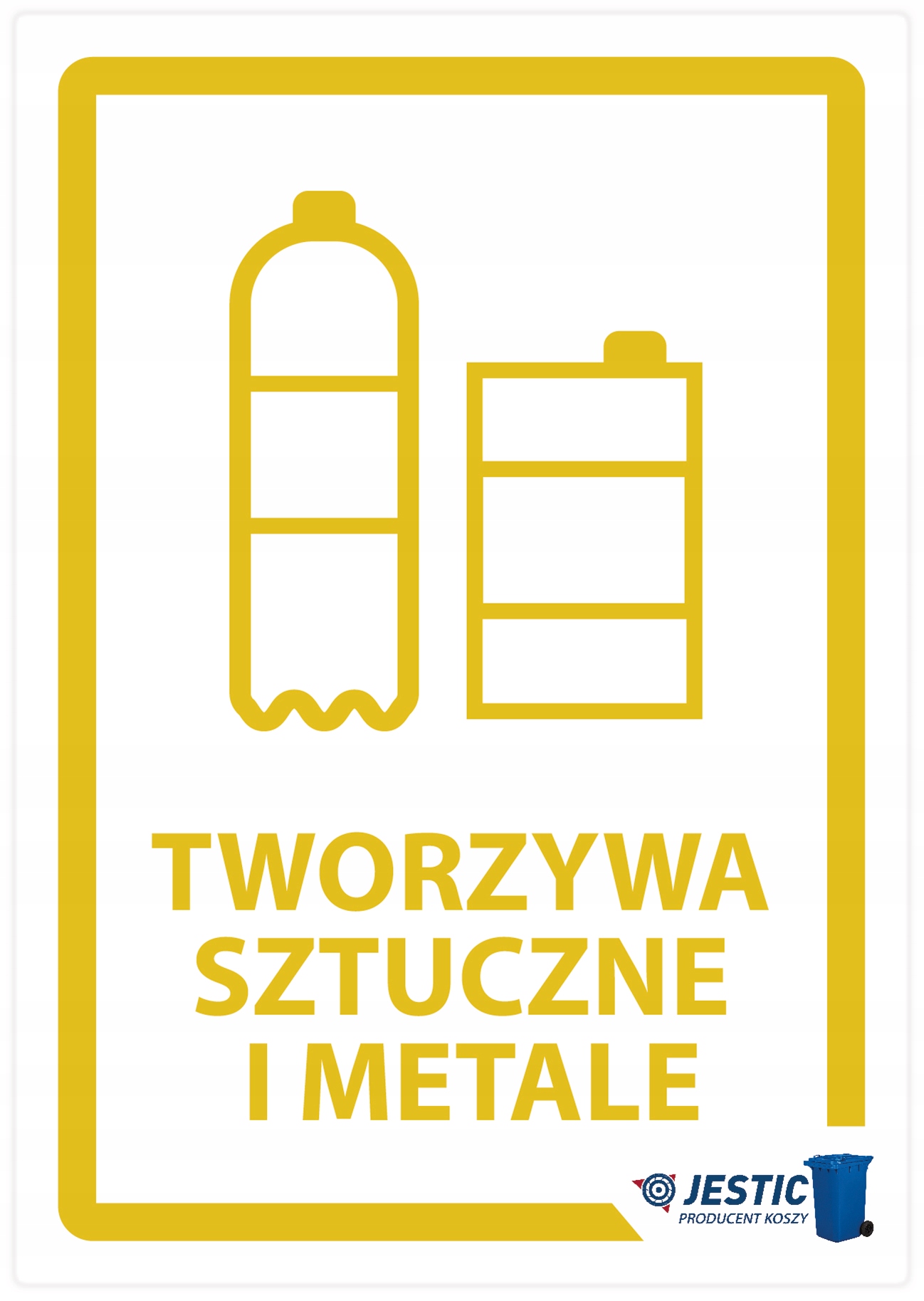 

Plastik Naklejka Na Kosz Segregacja Śmieci 30CM
