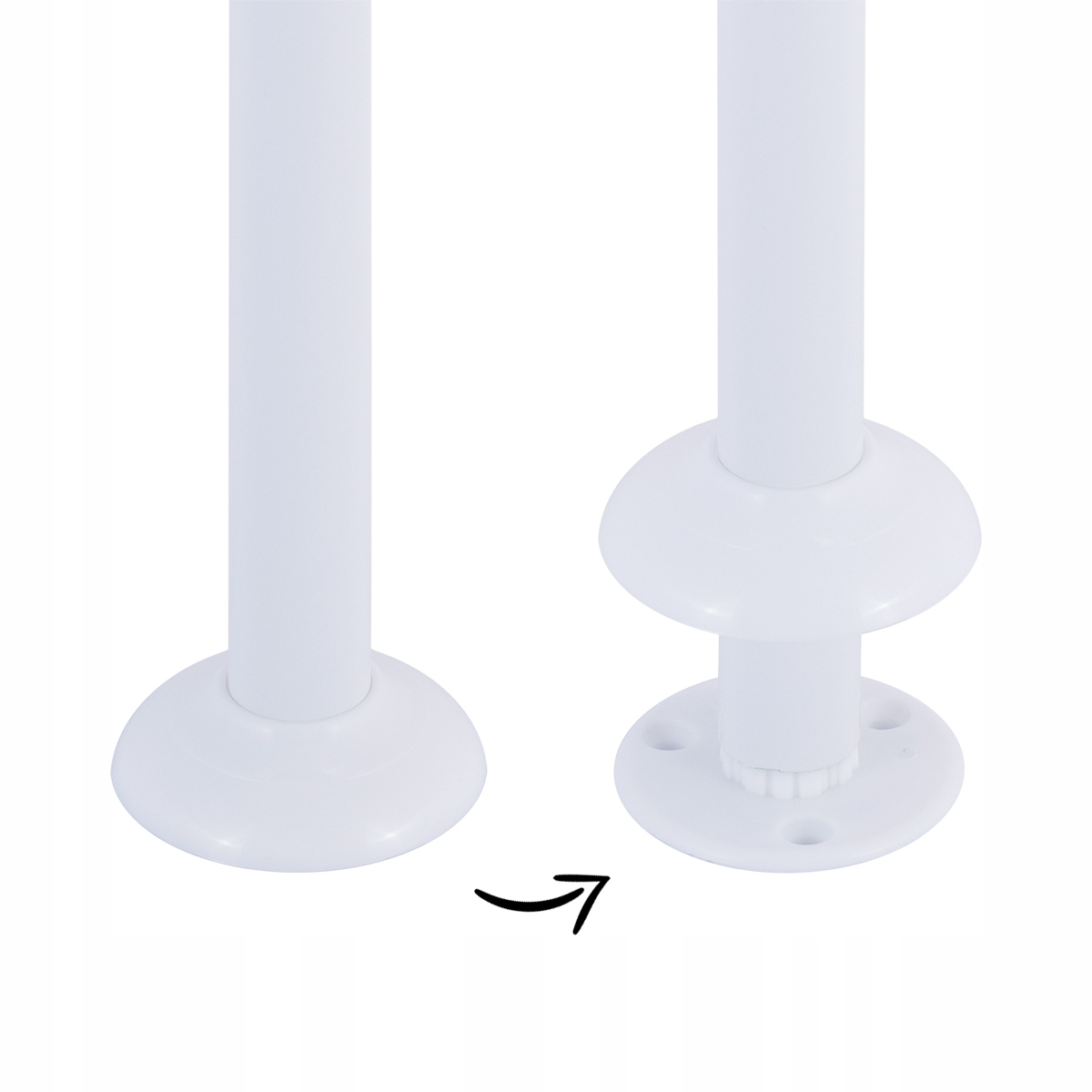 DRĄŻEK PRYSZNICOWY DO ZASŁONY KĄTOWY 90*90*90 cm Marka Besser