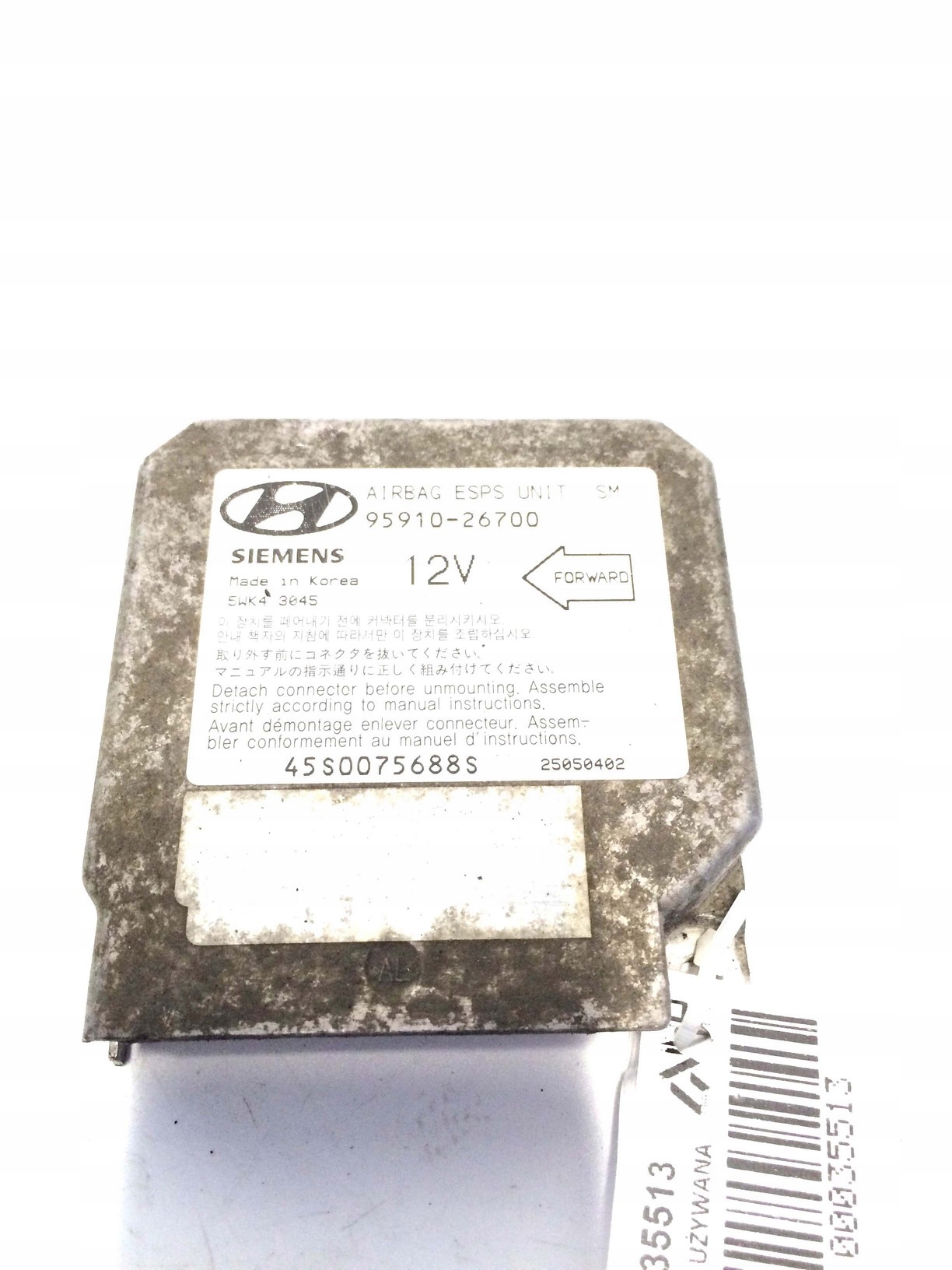 module SENSOR airbag SIEMENS HYUNDAI SANTA FE 95910-26700