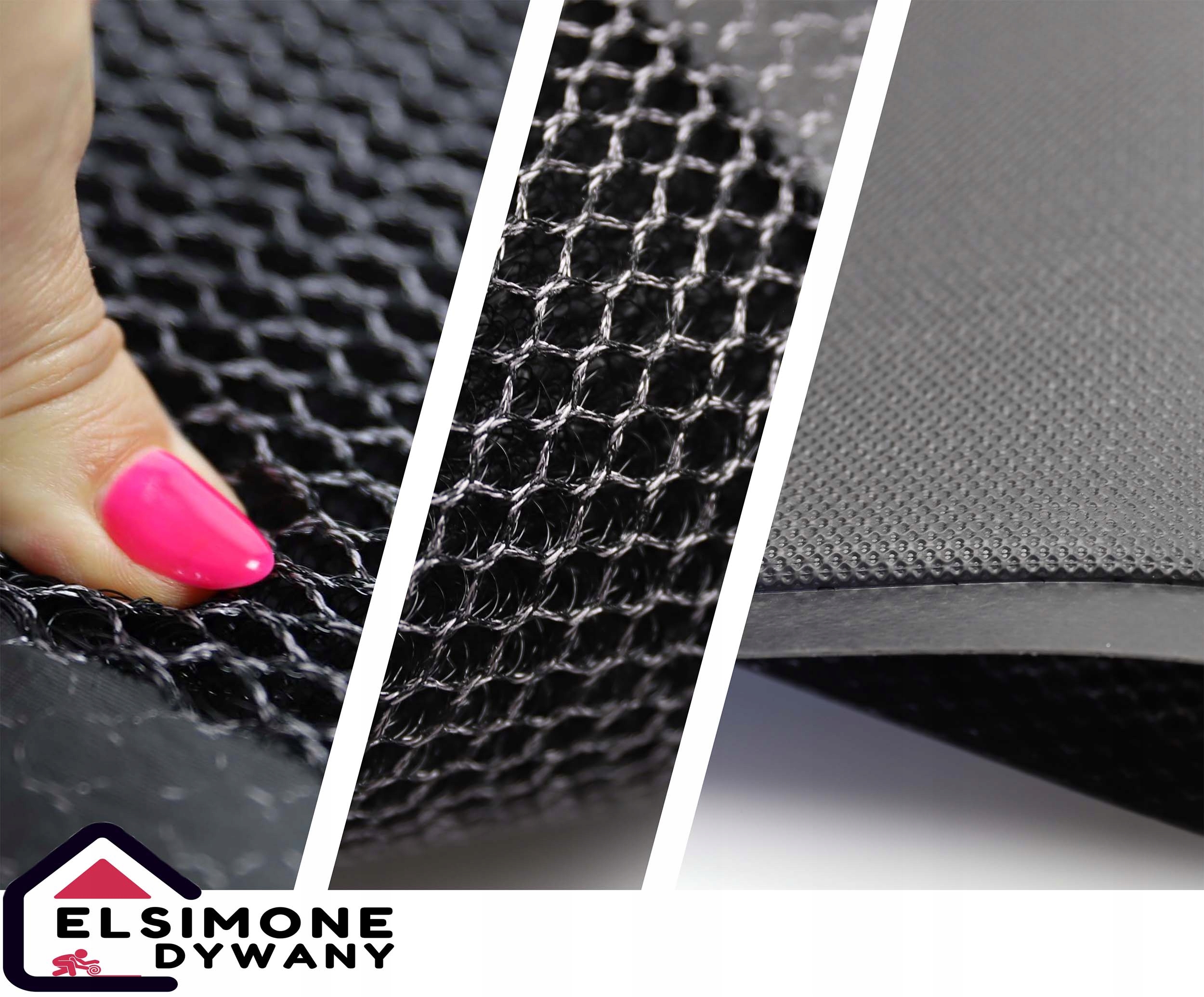 MODNA WYCIERACZKA 3D WEJŚCIOWA POD DRZWI CHŁONNA ZEWNĘTRZNA :45x70cm Grubość 10 mm