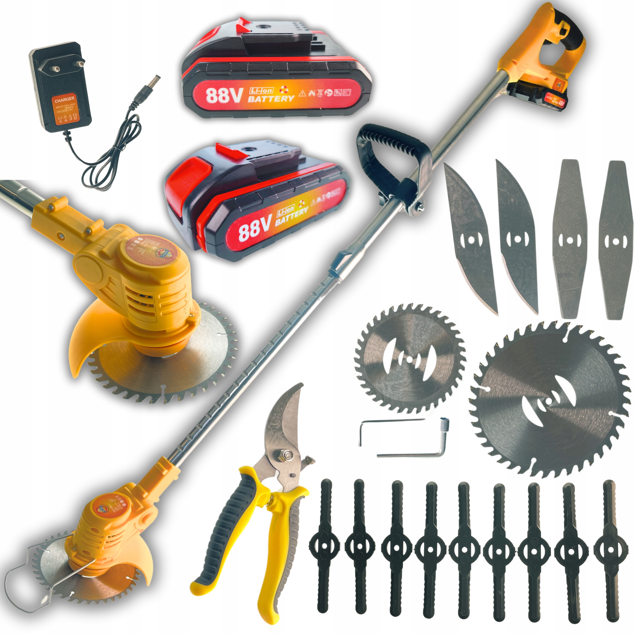 24V 2xAKU PODKASZARKA AKUMULATOROWA KOSA OGRODOWA WYKASZARKA DO TRAWY XXXXL