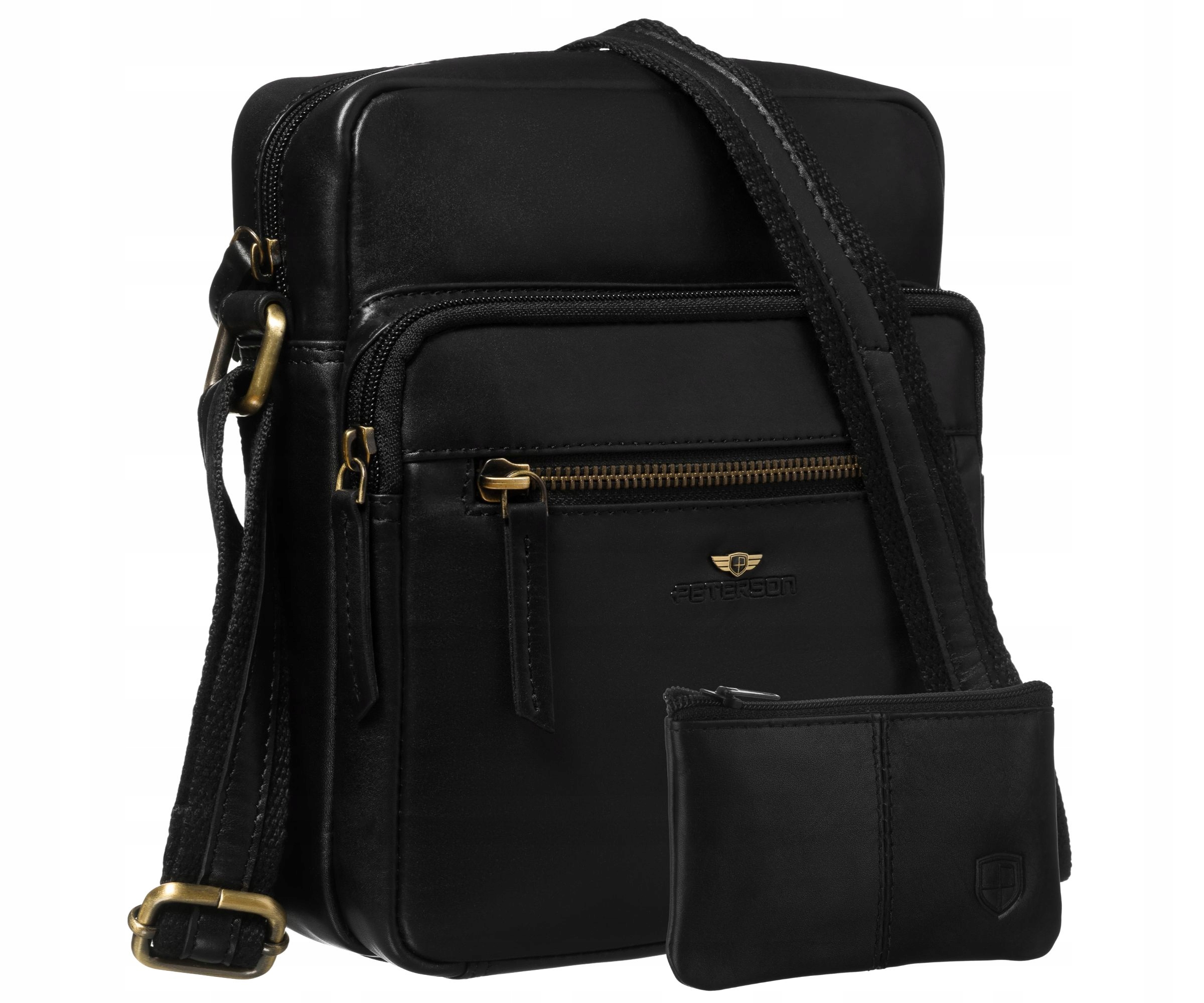 Pánská kožená taška Peterson kabelka přes rameno s ramenním popruhem