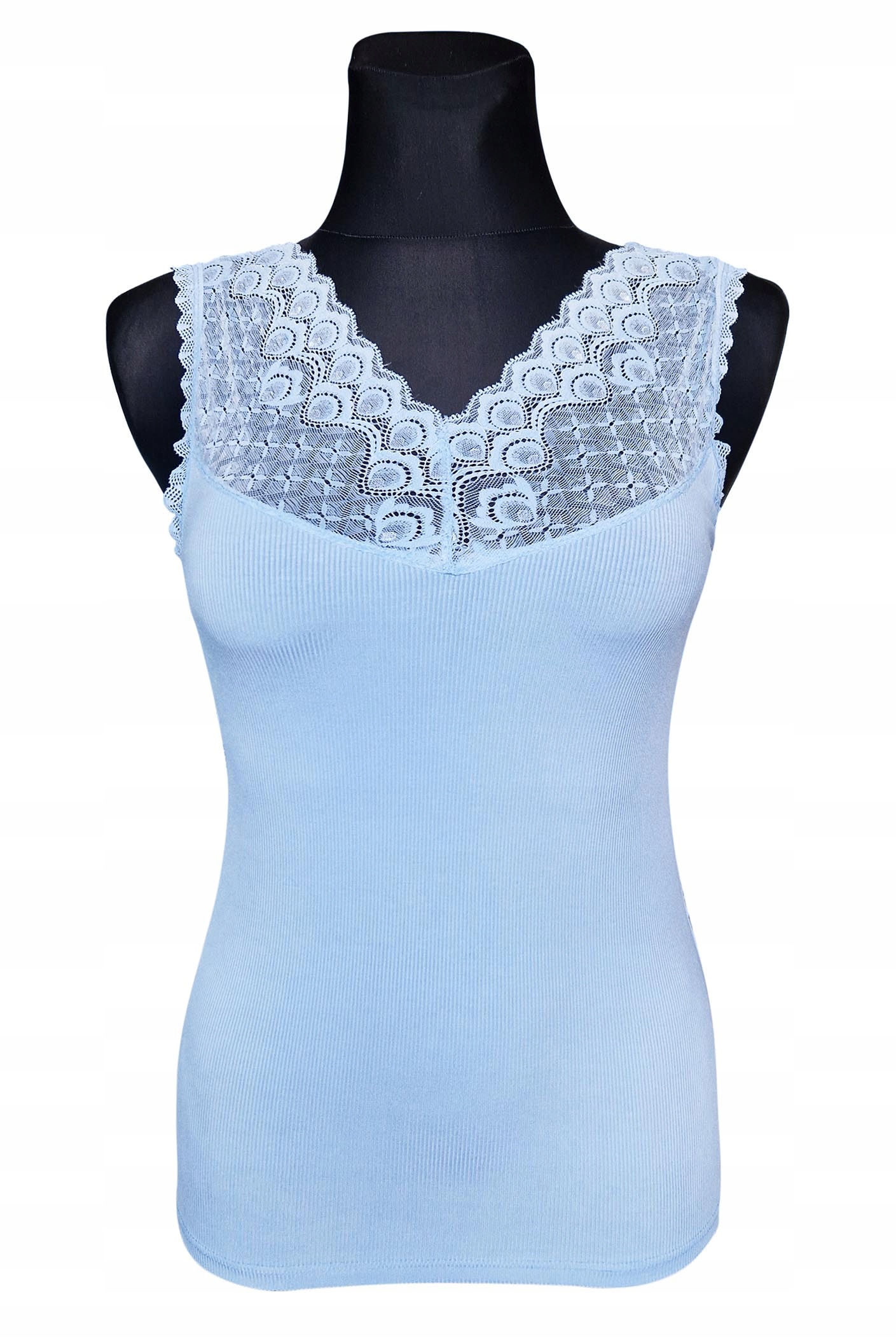 TOP BLUZKA PODKOSZULKA KOSZULKA Z KORONKĄ DAMSKA