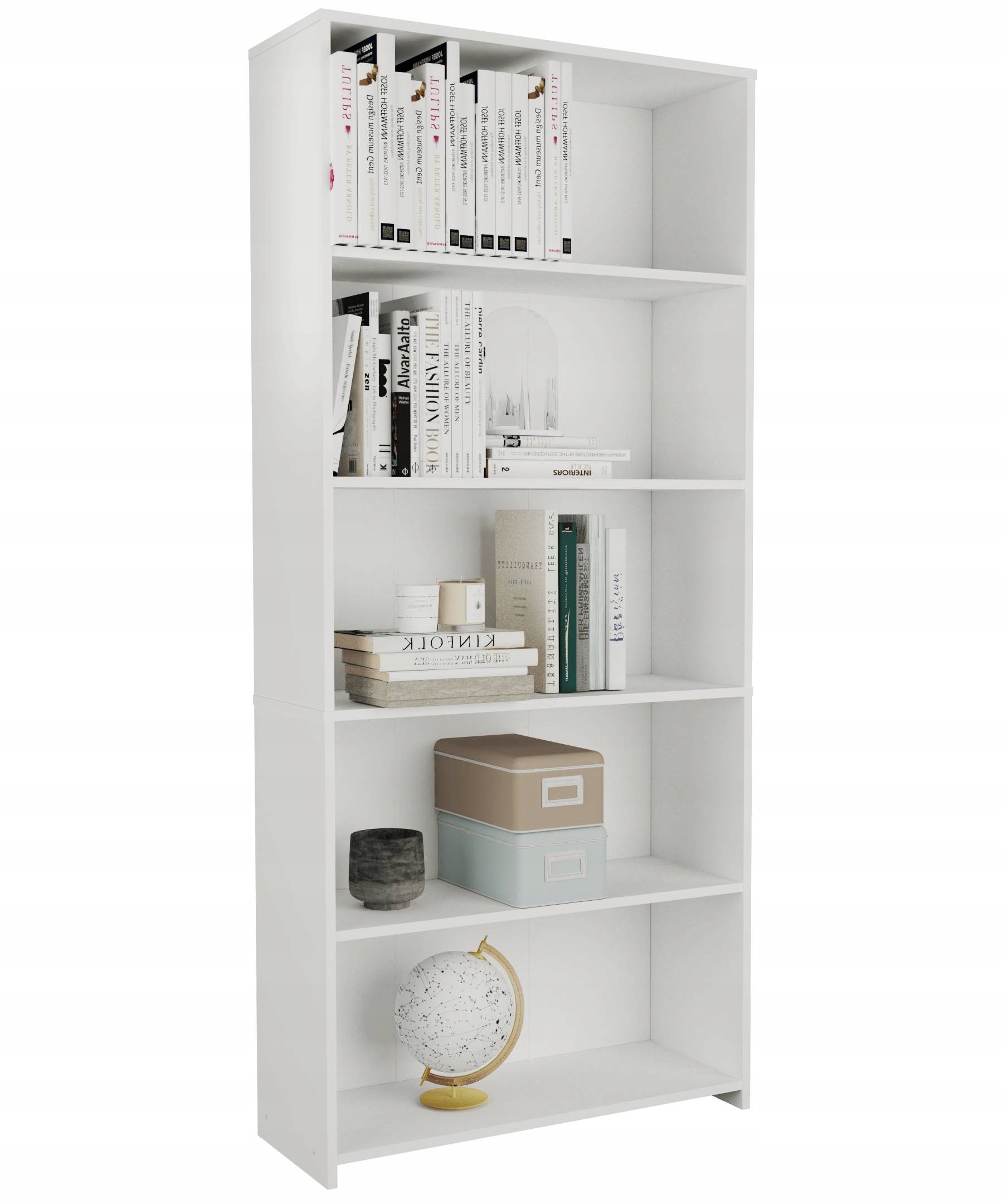 

Regał 80cm Szafka Półka Szafa Dokumenty Biały