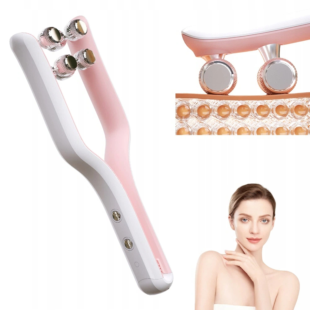 Masážní Přístroj Na Obličej 3D Roller Ems Y-shape 400MAH Anti-aging Zpevnění Pleti