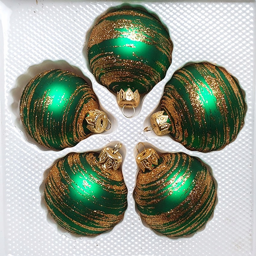 

Bombki 6cm/5szt dekor szklane choinkowe ozdoby