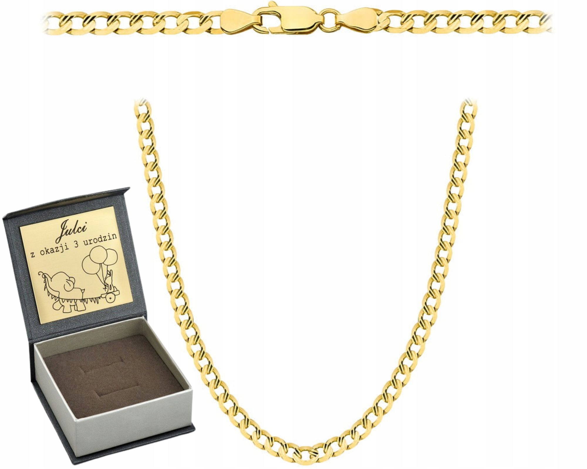 Řetízek Pancíř Diamantový Nařezaný 585 55 CM Řetízek zlatý pr. 585