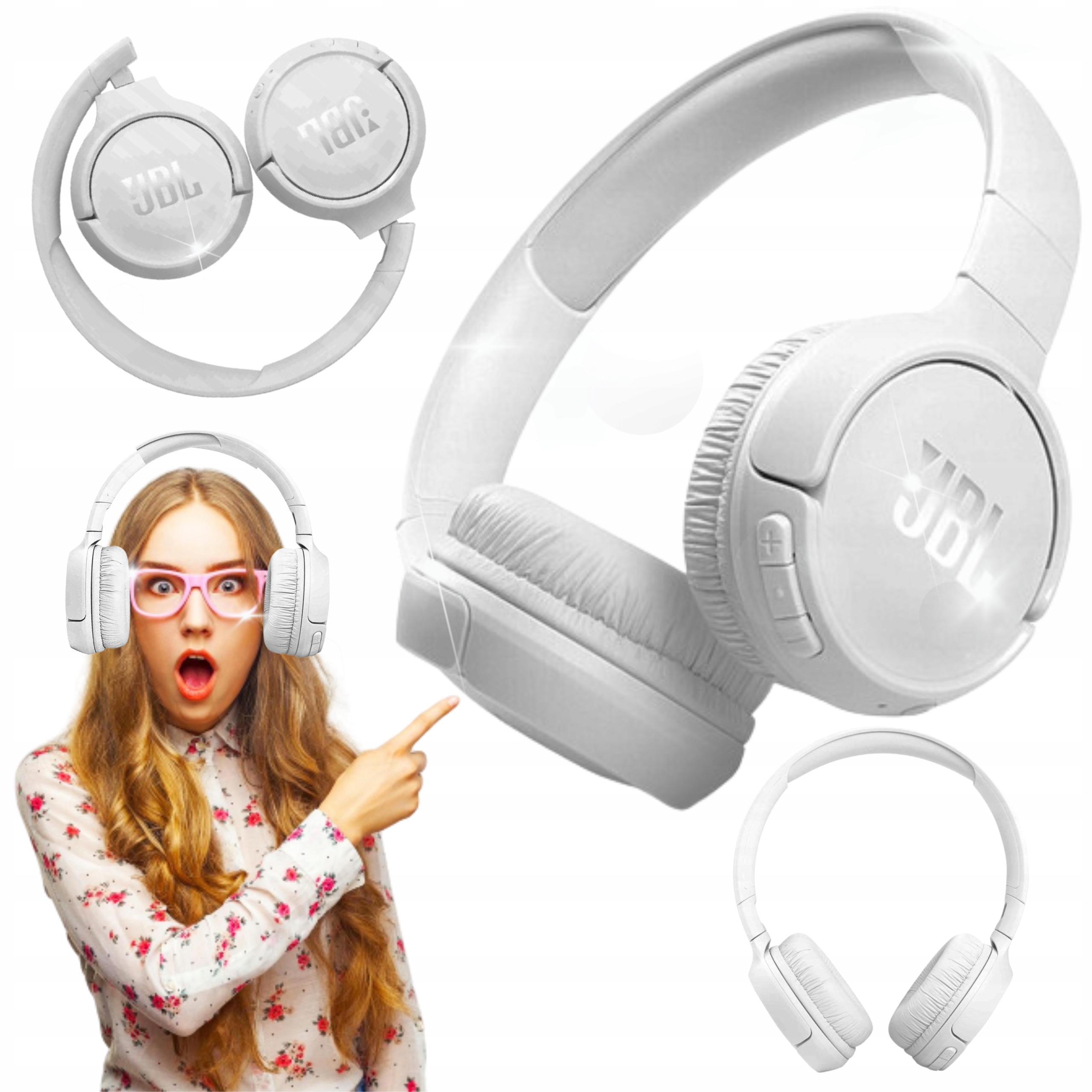 Sluchátka Do Uší Jbl Tune 510BT Bílá Bluetooth Sluchátka Tws Módní