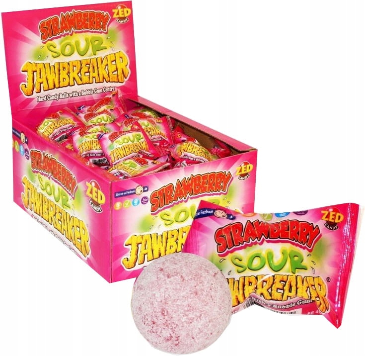 Cukierki Zed Sour Strawberry Łamiszczęki 90 szt