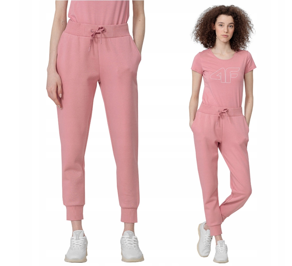 

Spodnie Dresowe Damskie Joggery 4F Jasny Róż XL