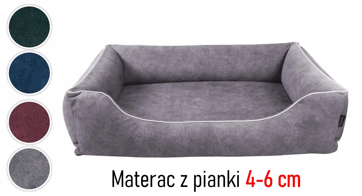 Velurové pelíšek potah pelíšek pro psa 80x60 pěna 4 cm rozebíratelná