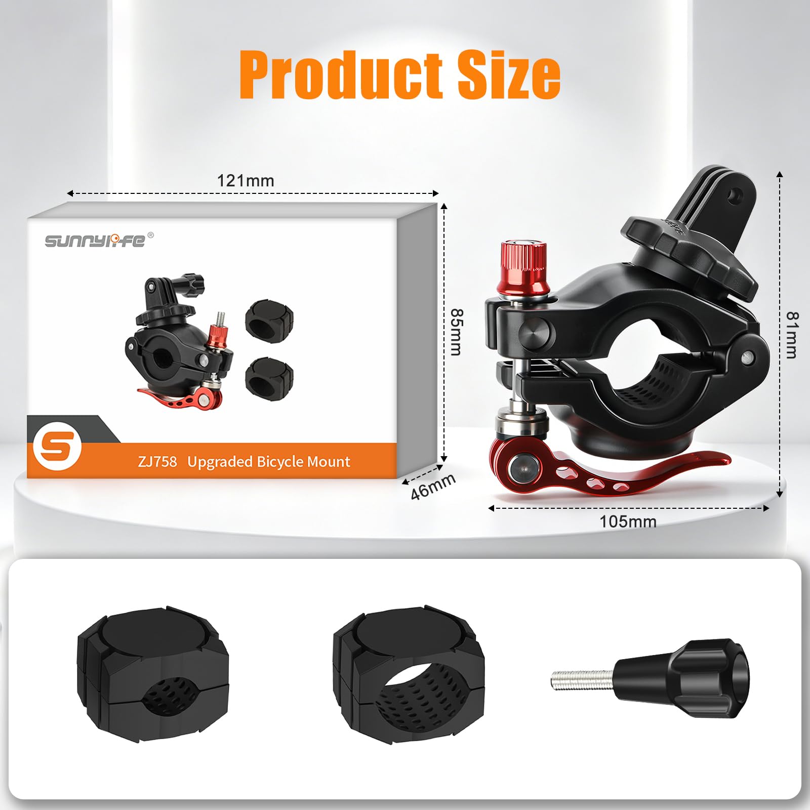 Uchwyt Na Kierownicę Roweru Motocykla Do Kamer DJI GoPro Insta360 SYACHI — miniatura 2
