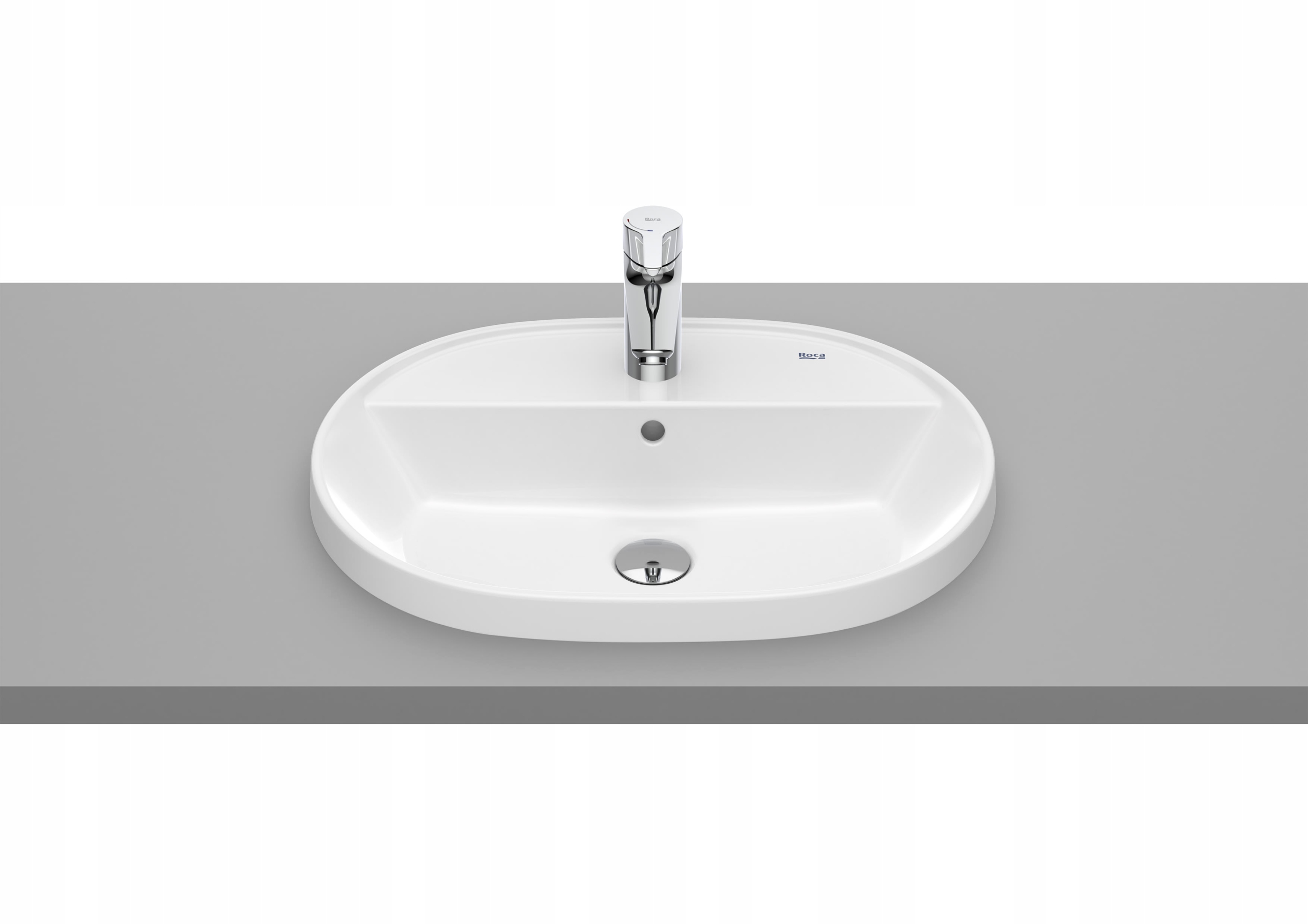 Roca Umywalka Blatowa Round Gap Owalna Z Przelewem 55 X 40 CM A3270Y6000