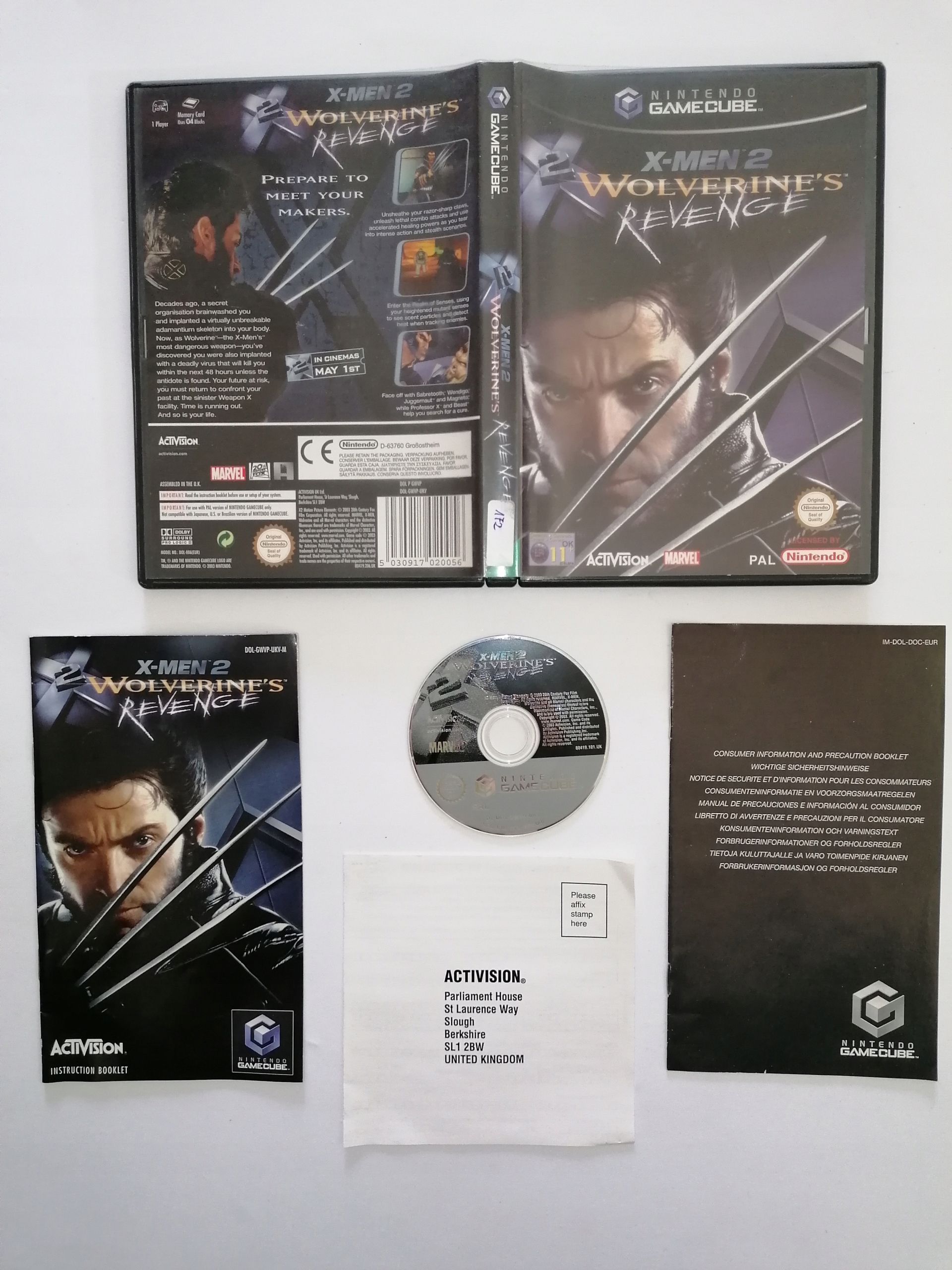 X-MEN 2 WOLVERINE`S REVENGE GAMECUBE