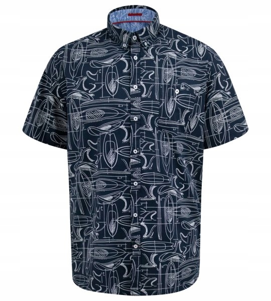 Velká pánská košile s krátkým rukávem, velké velikosti Duke D555 3XL