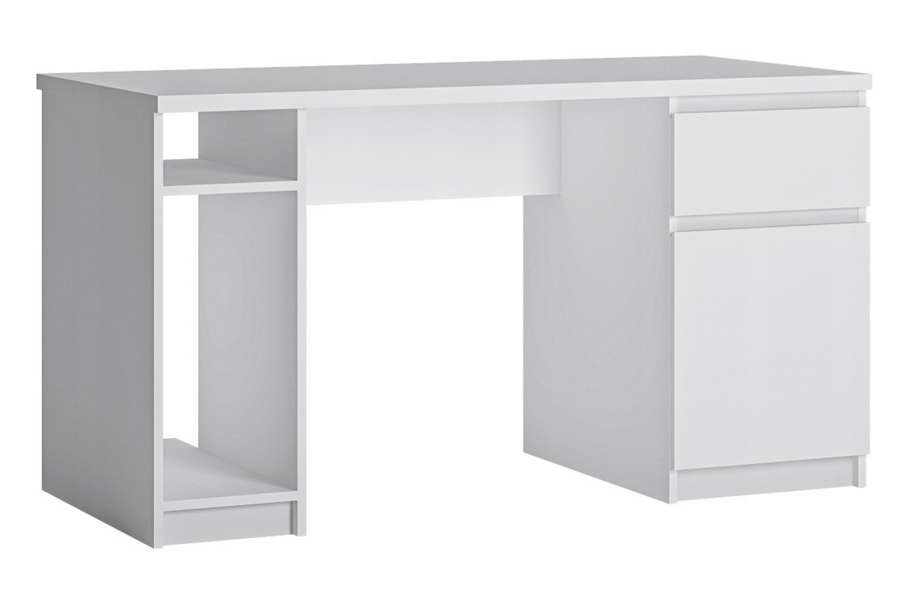 Biurko Fribo białe Meble Wójcik 135,4 x 65 x 75 cm biały proste