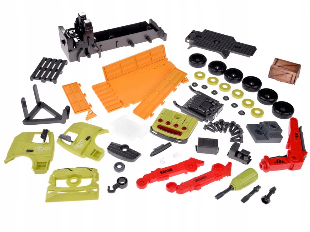 DŹWIG HDS auto do składania skręcania śrubokręt MASZYNY BUDOWLANE MAJSTERKO Wiek dziecka 3 lata +