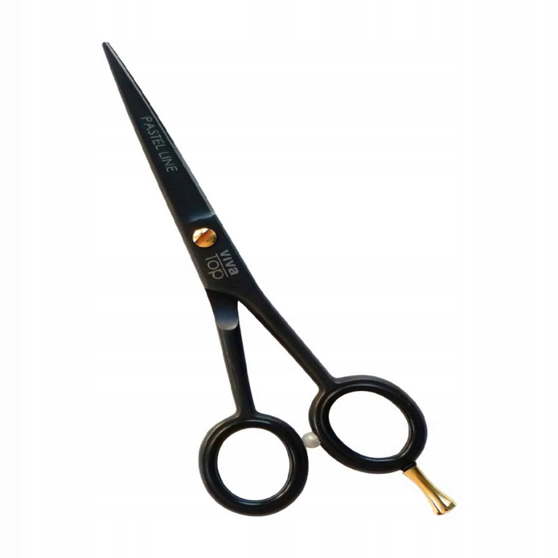 Kadeřnické nůžky Vivatop Pastell Line 5,5" Black matné, elegantní