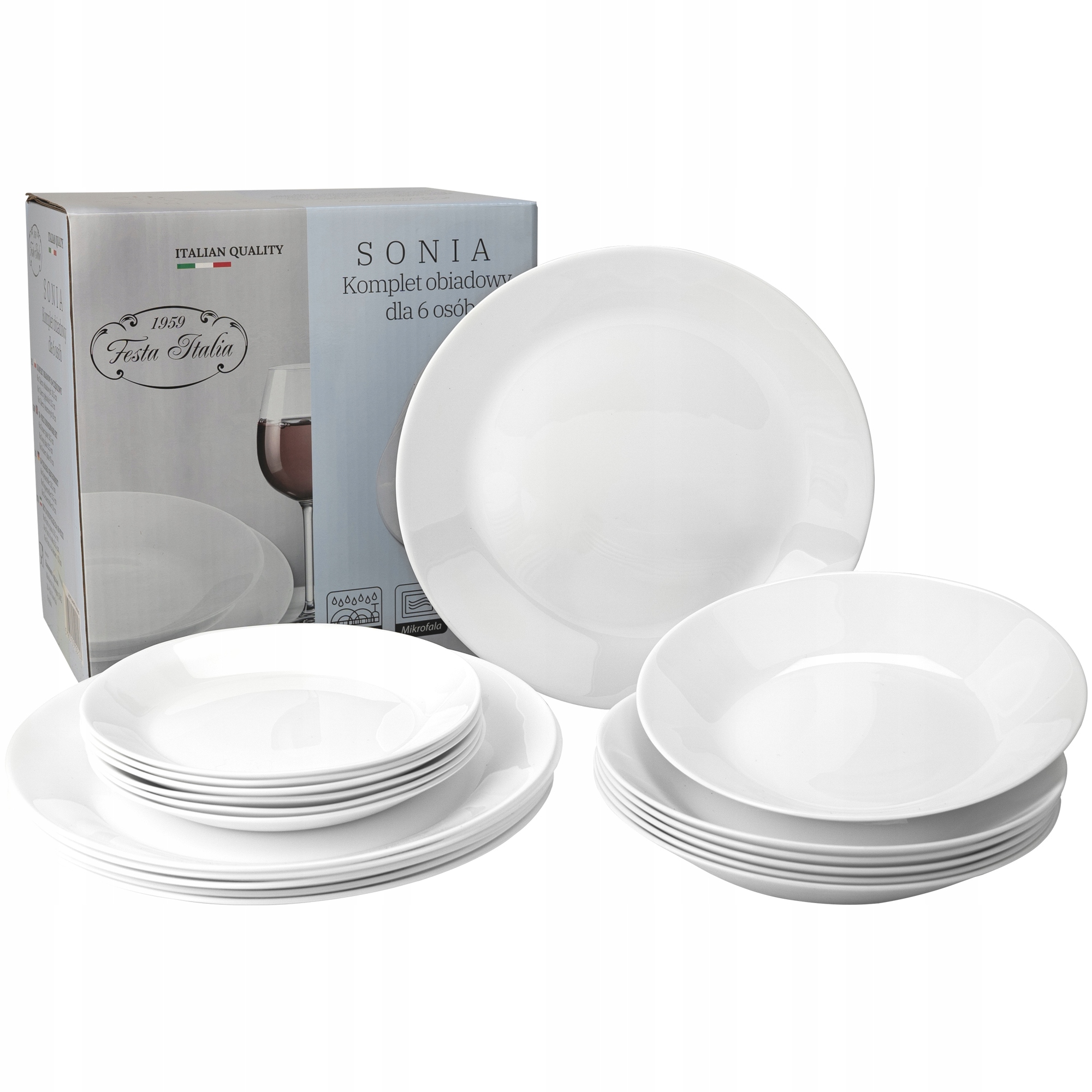 SERWIS OBIADOWY NA 6 OSÓB SERWIS KOMPLET OBIADOWY 6 OSOB 18 EL