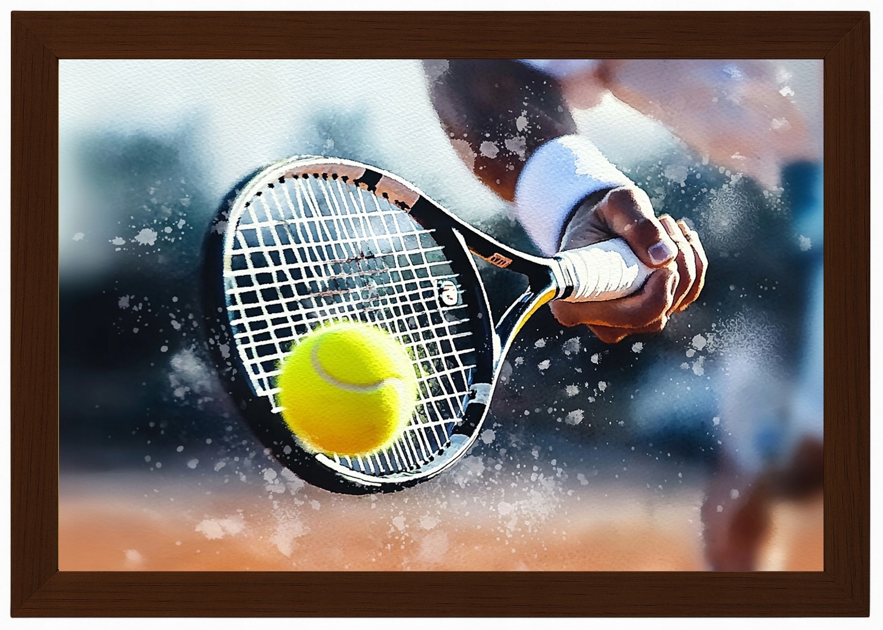 Rámeček Plakát , Tenis, Sport, Raketa, Míček, Kurt, Akce, Pohyb, 60x40