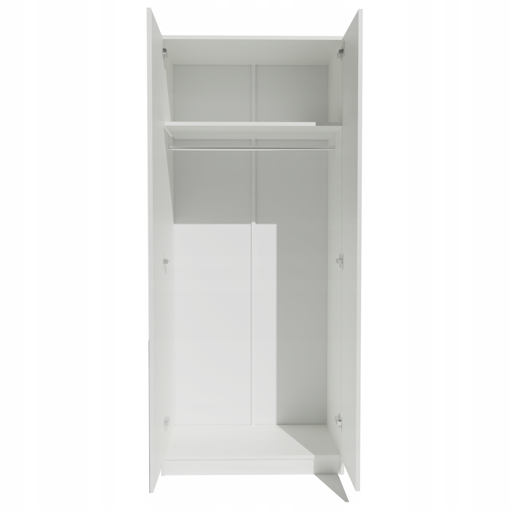 SZAFA DWUDRZWIOWA GARDEROBA BIAŁA 80CM ALASKA LUSTRO SZYBKA DOSTAWA !!! Głębokość mebla 50 cm