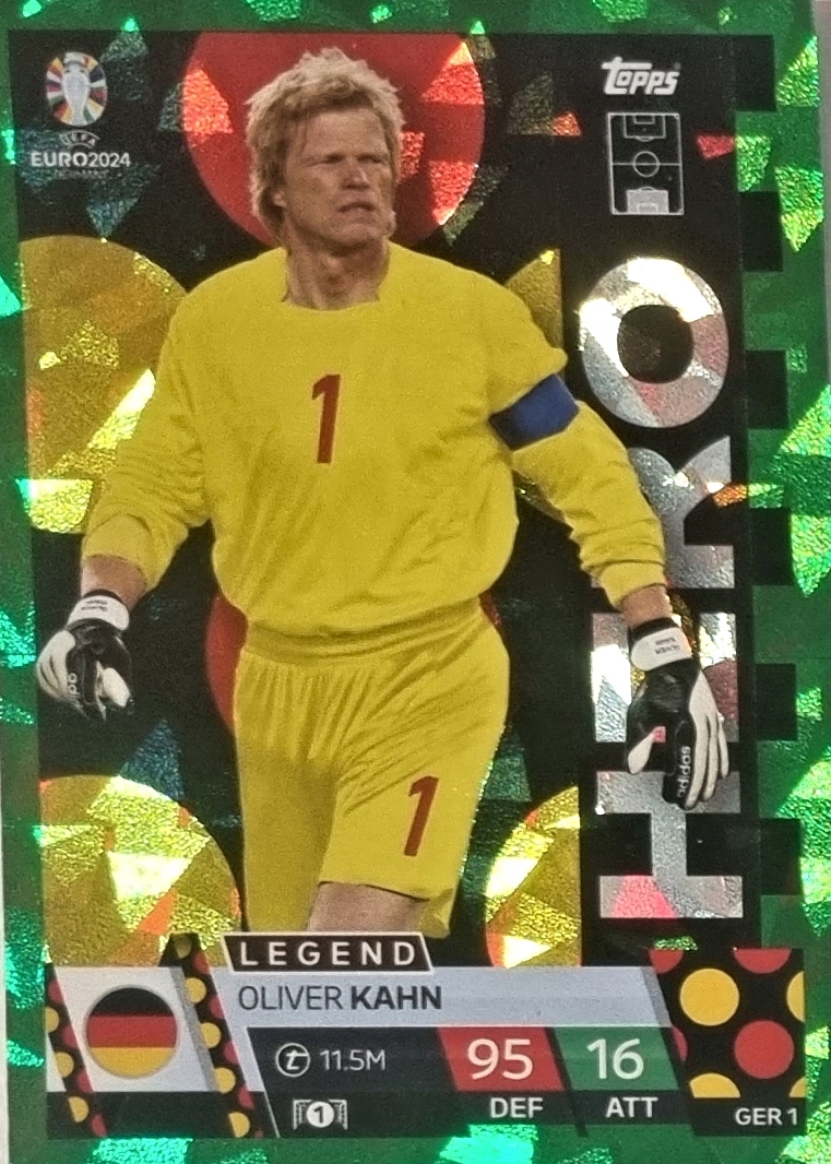 Euro 2024 Topps Match Attax Emerald Hero Ger 1 Oliver Kahn