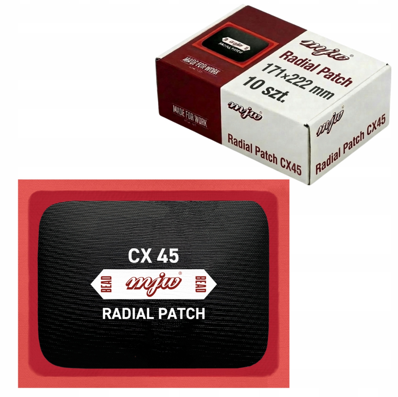 Vložka na opravu radiálnych pneumatík CX45 171x222 mm 10 kusov