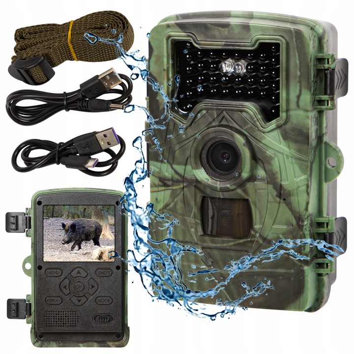 Vodotěsná lovecká kamera IP66 Fotopast LCD 2'' Cmos Blow KM200