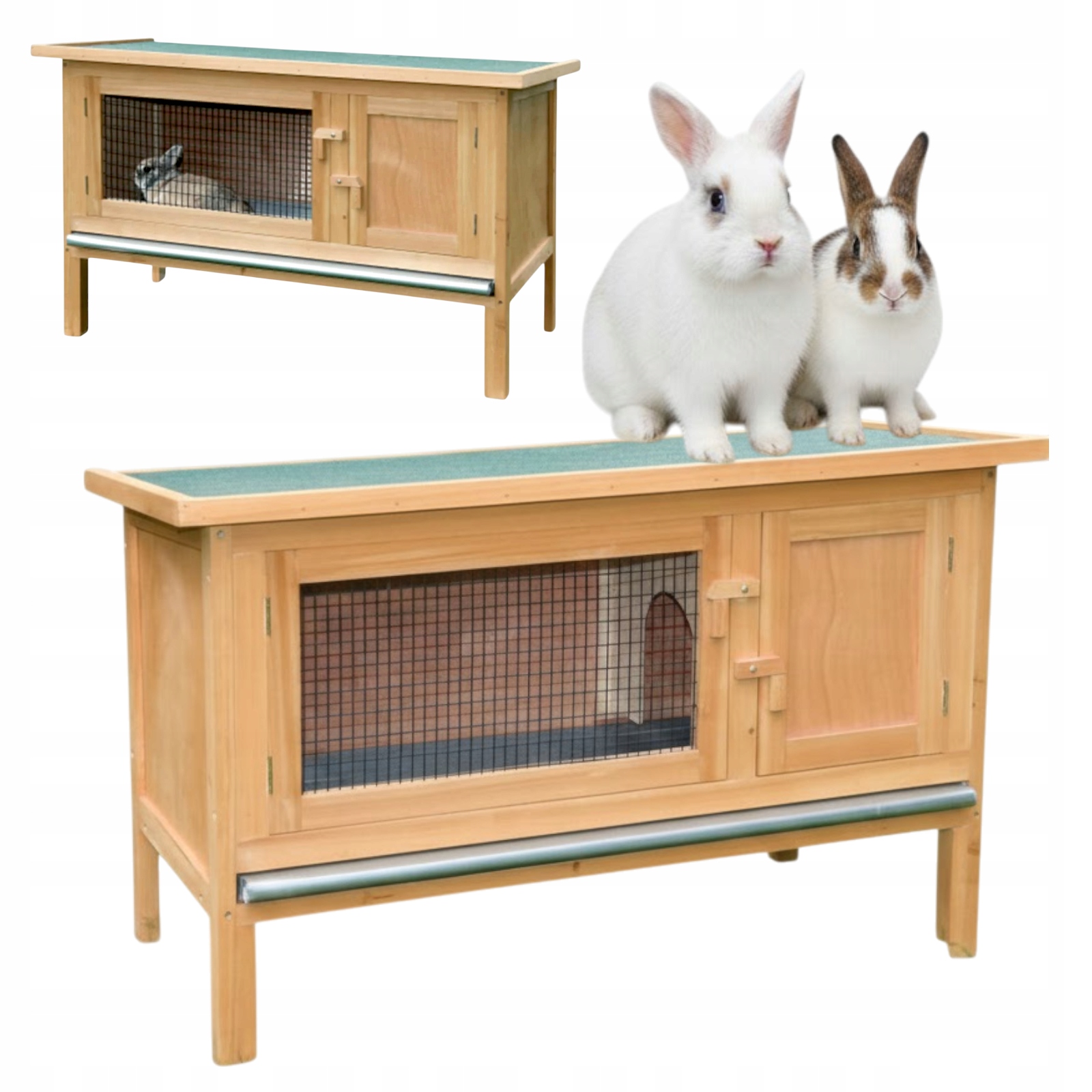 Kerbl Fred domek dla gryzoni Klatka drewno sosnowe Duży Wybieg 100x45x62