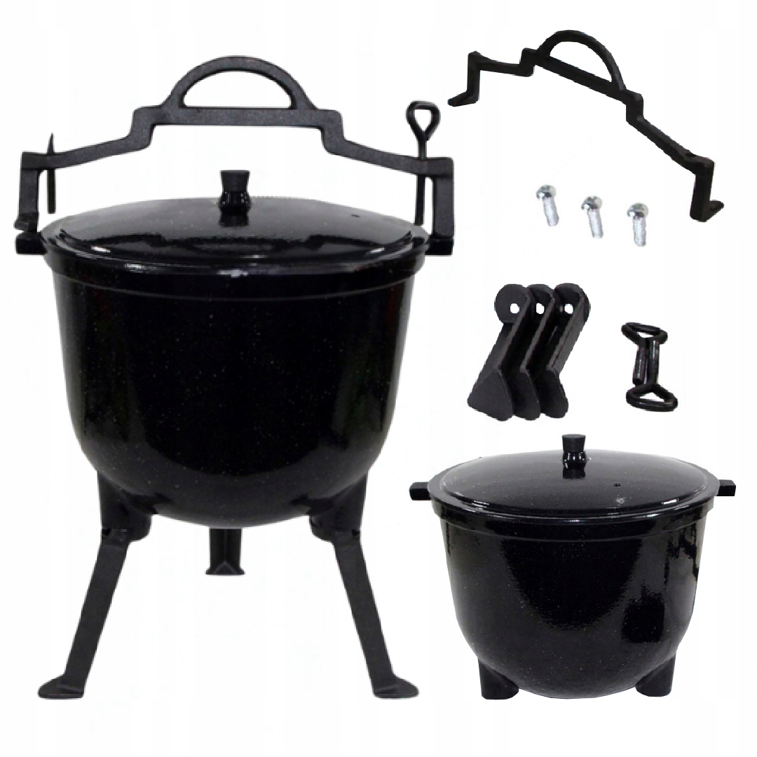 Liatinový Kotlík S Mramorovým Smaltom 10 L S Tradičným Vekom