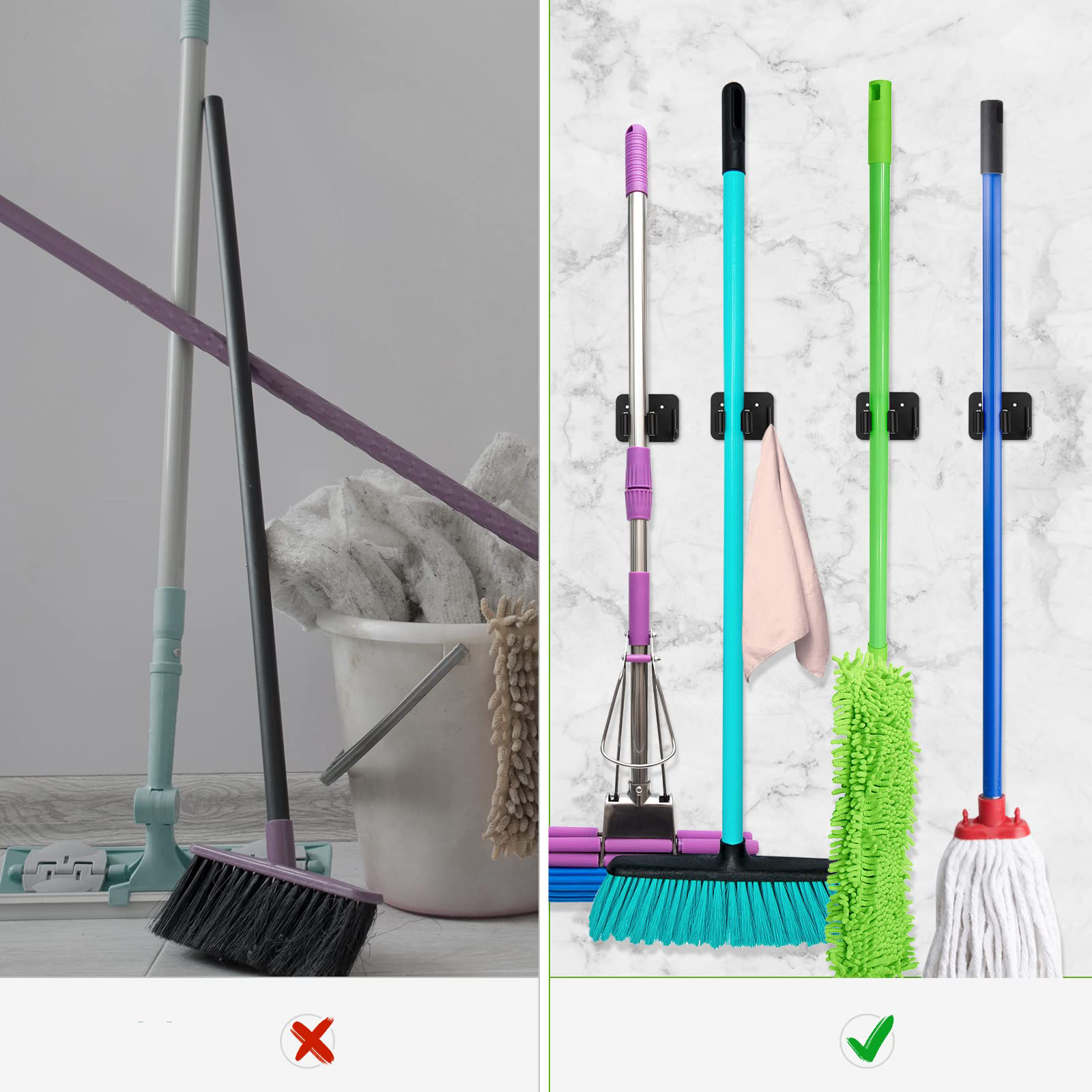 ORGANIZATOR UCHWYT 4SZT NA MOPA WIESZAK NA SZCZOTKI Rodzaj wieszaki pojedyncze