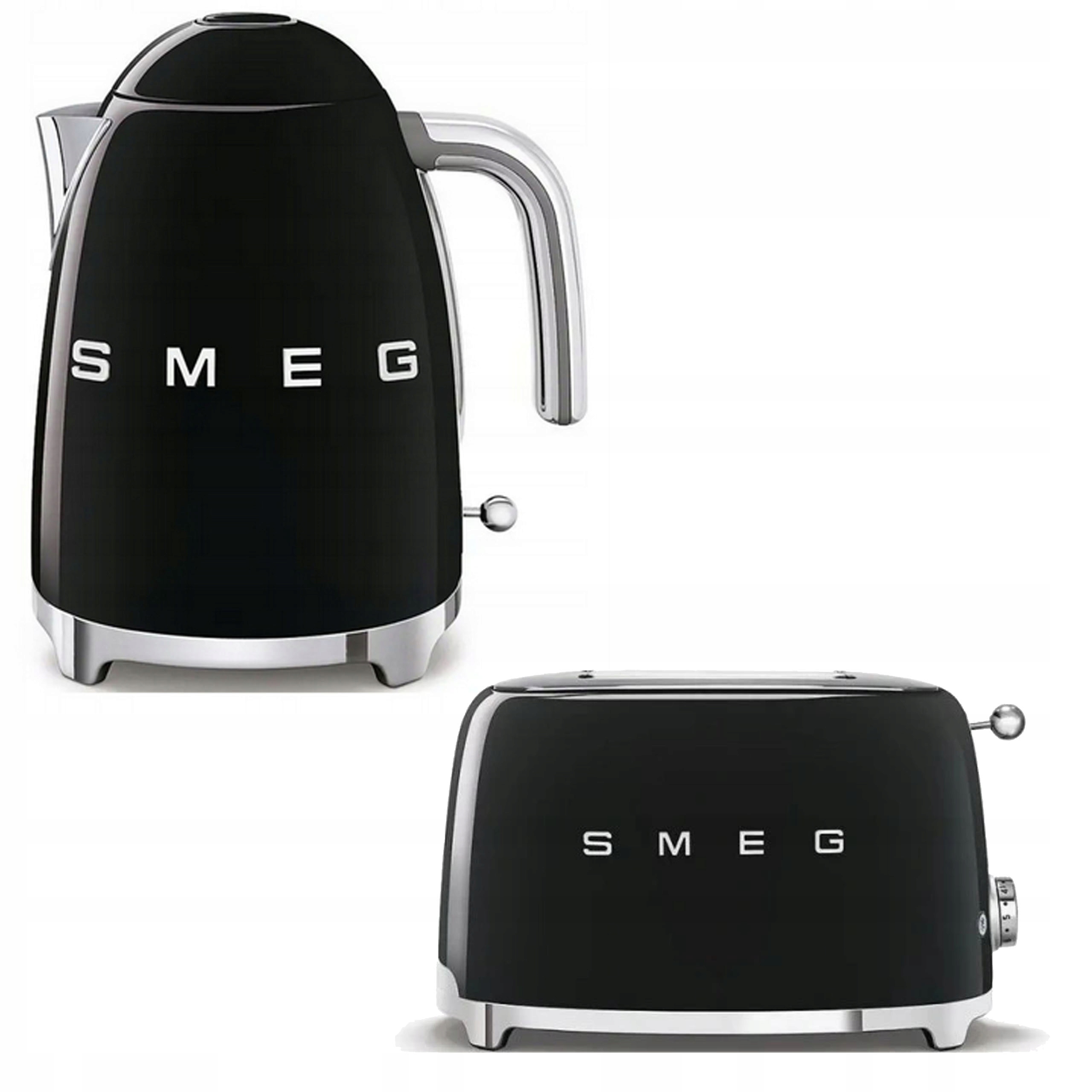Czajnik Smeg KLF03BLEU 2400 W Czarny Chrom 1,7l Retro Toster TSF01BLEU