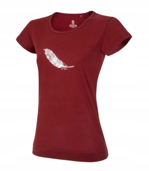 Koszulka Damska Ocun Classic-T Organic Feather wine syrah S