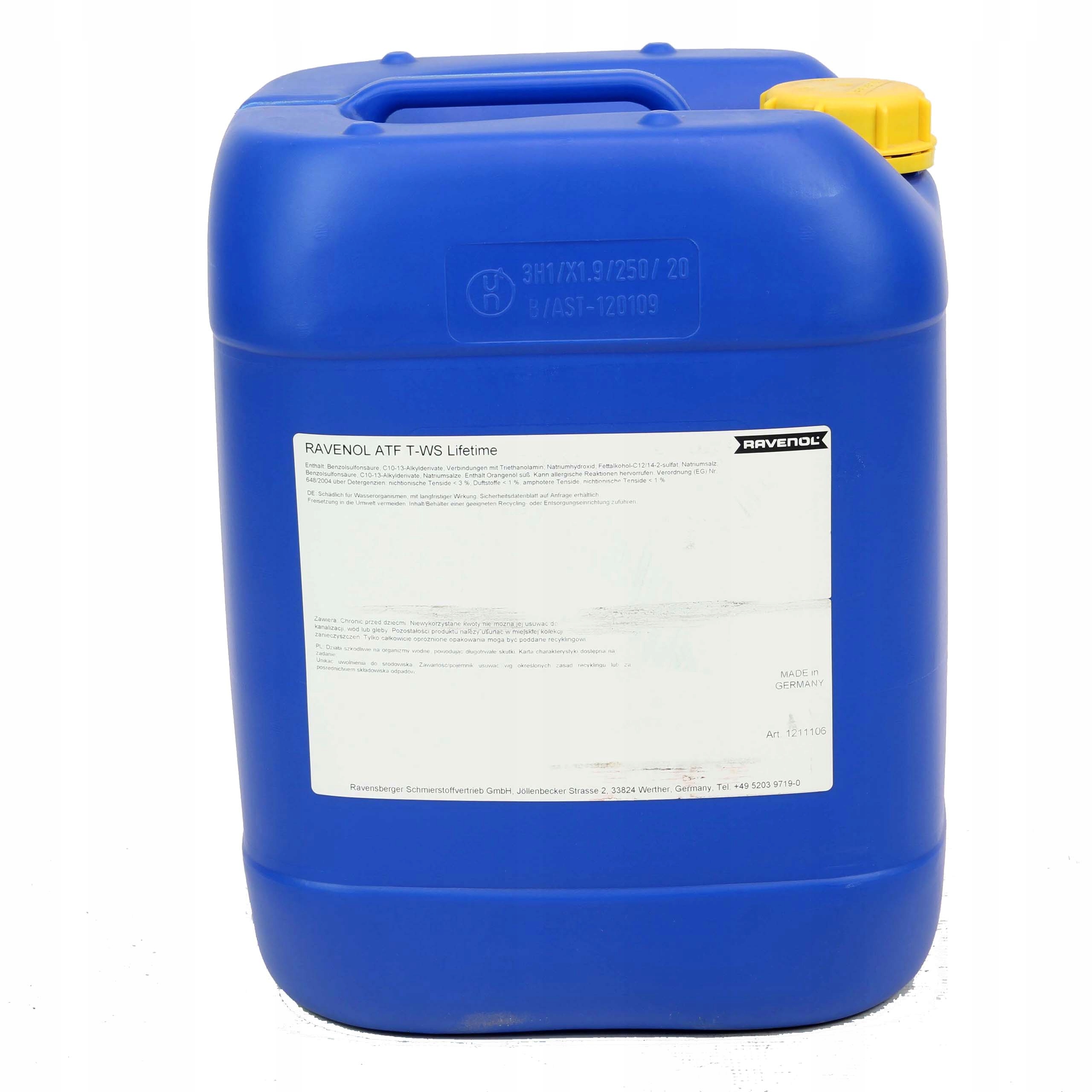 RAVENOL ATF T-WS LIFETIME 20L Stan opakowania oryginalne