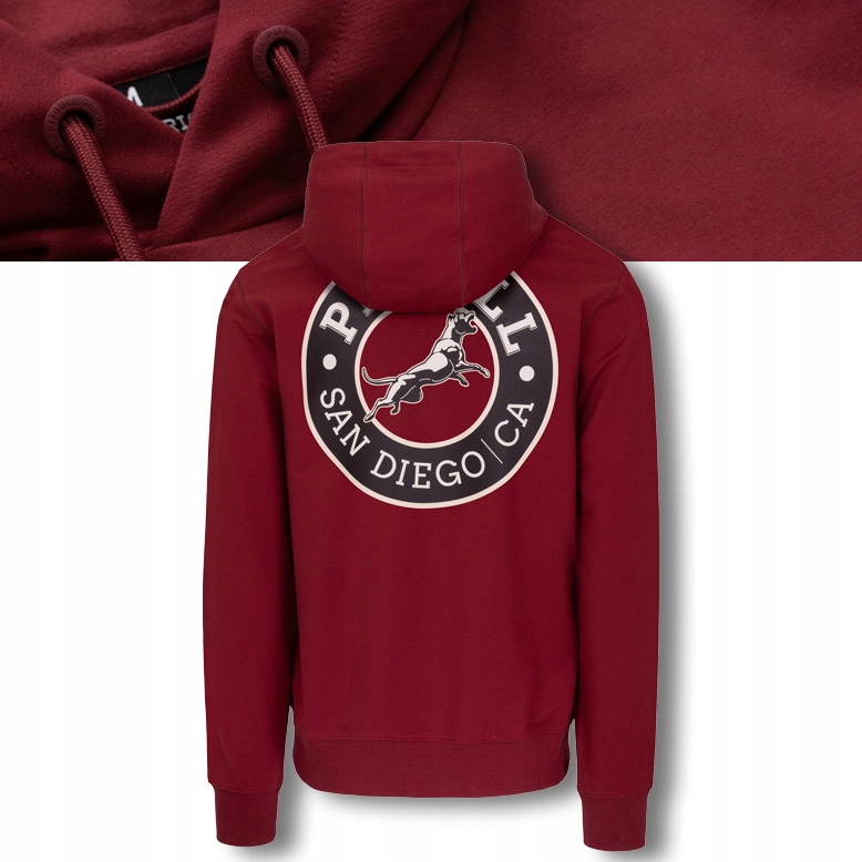 Pánská Mikina s kapucí Pitbull Klasická Klokanka s potiskem San Diego Ca