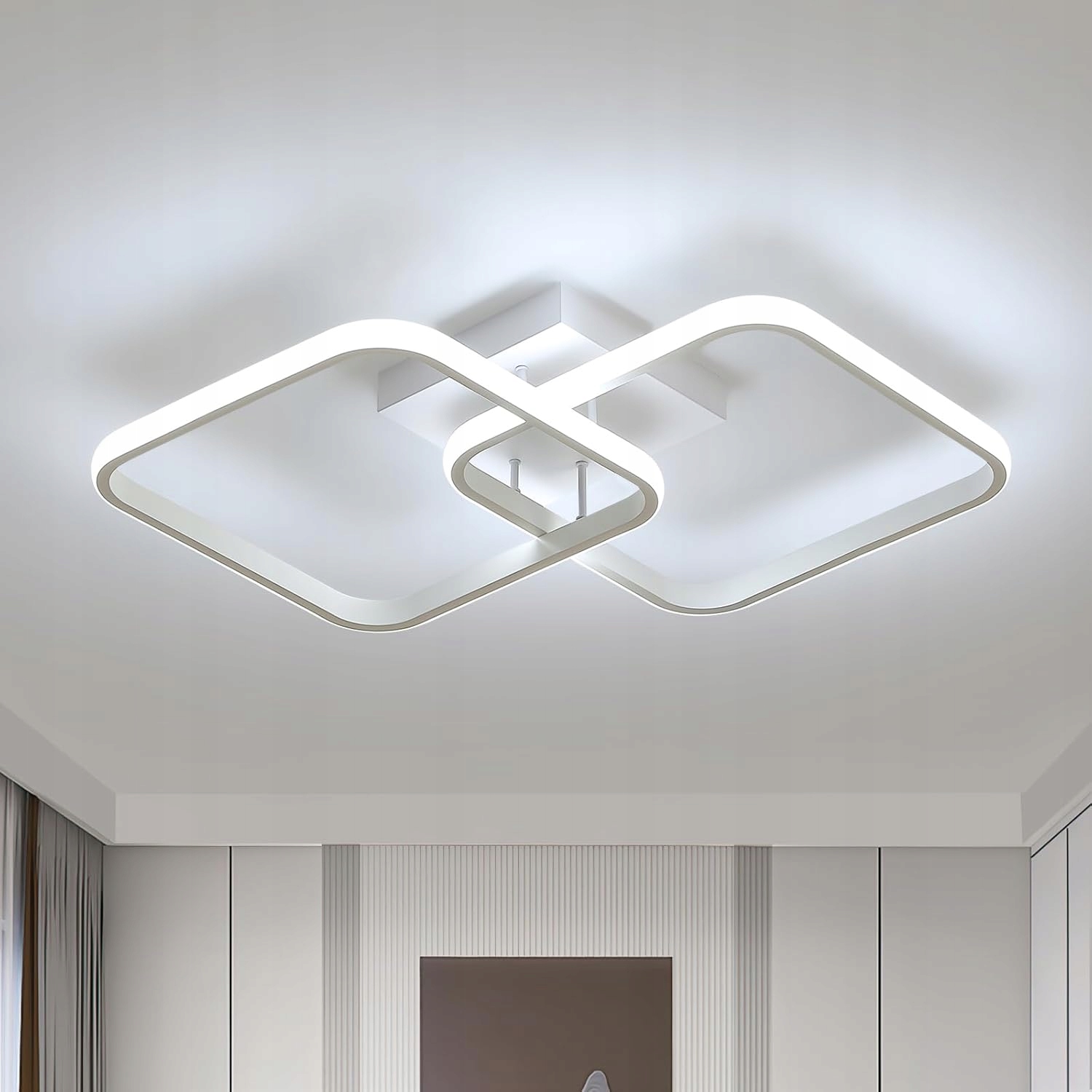 Led Stropní Svítidlo Čtvercové Bílé 64x39cm 42W 6500K do Obýváku
