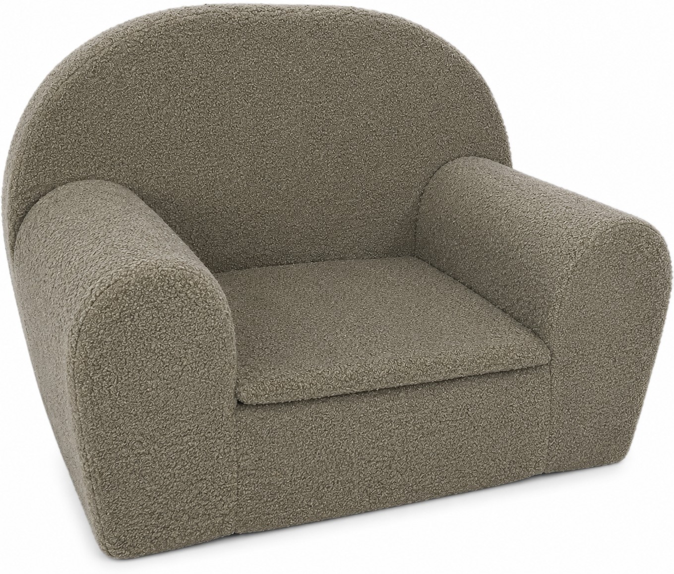 Fotelik piankowy dla dzieci sofa pufa miękki Pluszowy z pianki szary Fimex