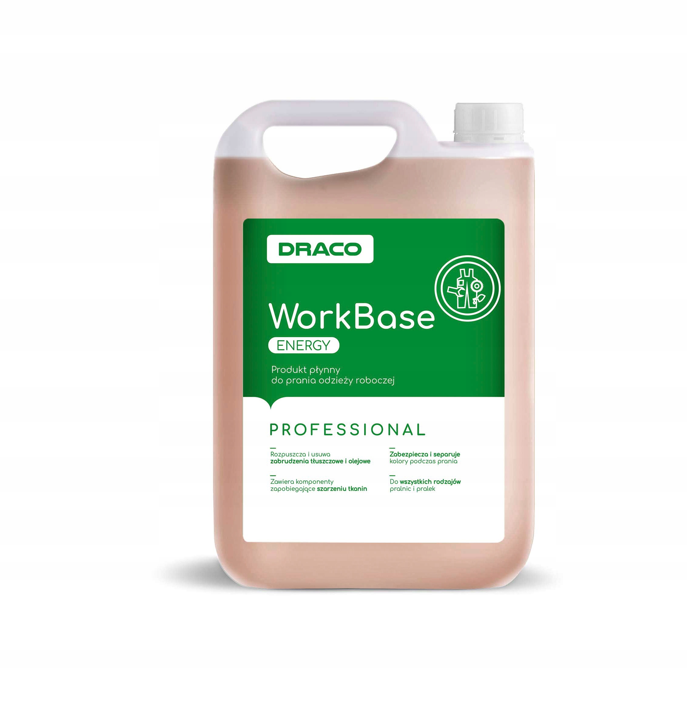 Draco WorkBase Energy pranie odzieży roboczej, usuwanie tłustych plam 5L