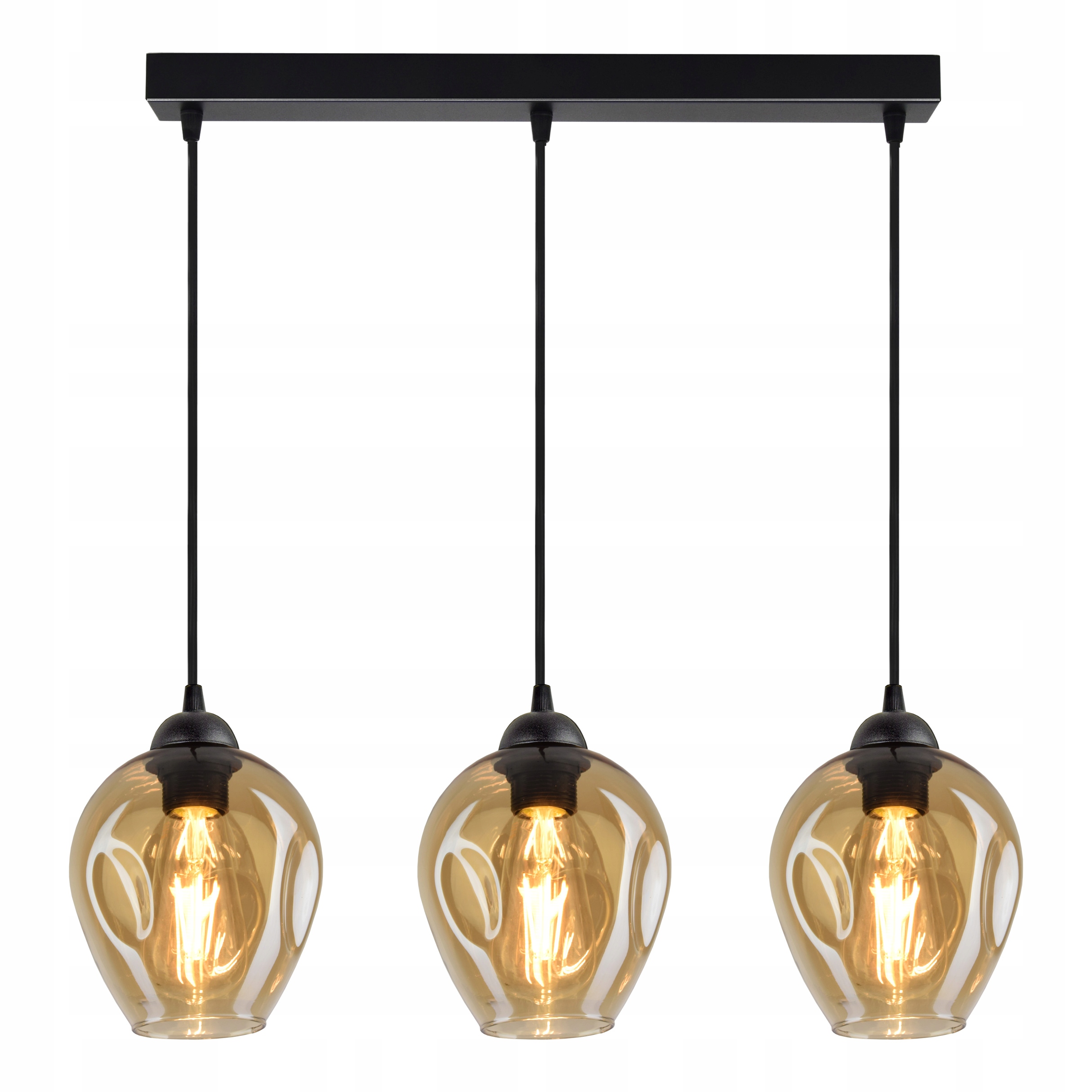 Závěsná lampa Lustr Stropní Svítidlo 3 Stínidla Med Led